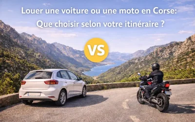 Louer une voiture ou une moto en Corse