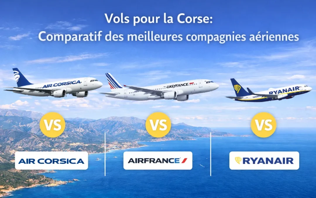 Vols pour la Corse : Comparatif des meilleures compagnies aériennes