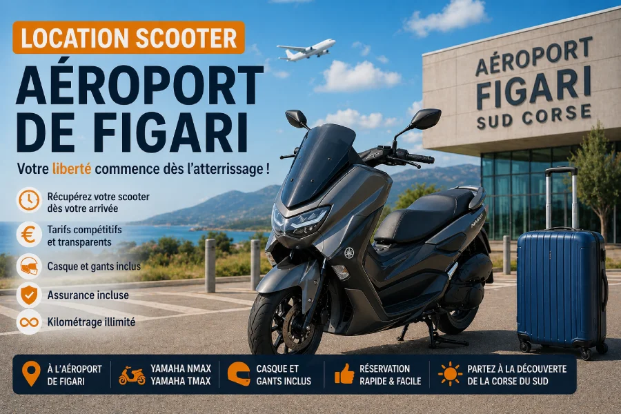 Location scooter Figari aéroport